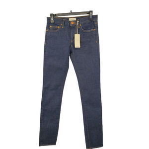 Crippen Womens Straight Leg Jeans Blue Stretch Dark Wash Mid Rise USA 24 New